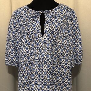 The Loft Black/Blue/White Blouse